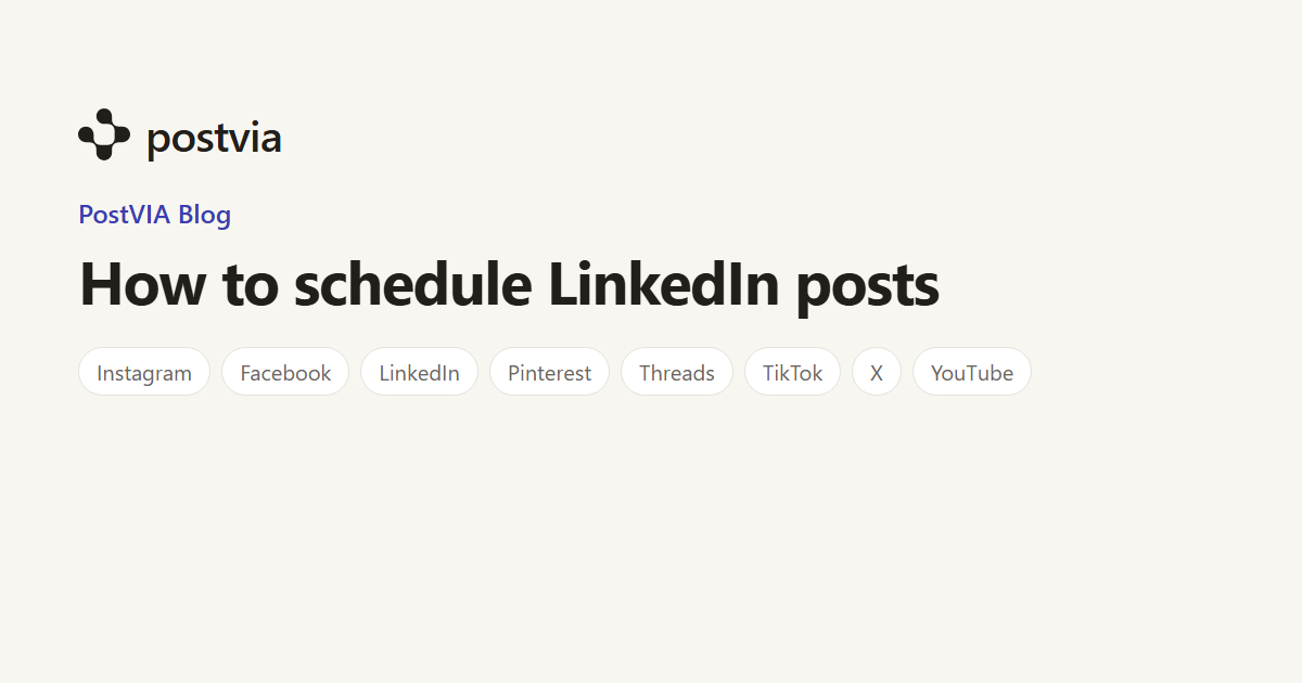 A LinkedIn post scheduled for a future date and time